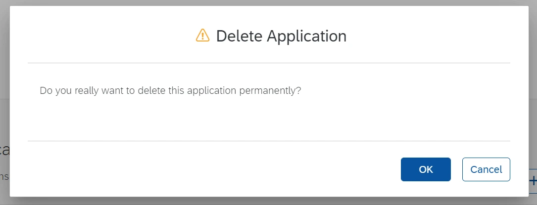 delete application