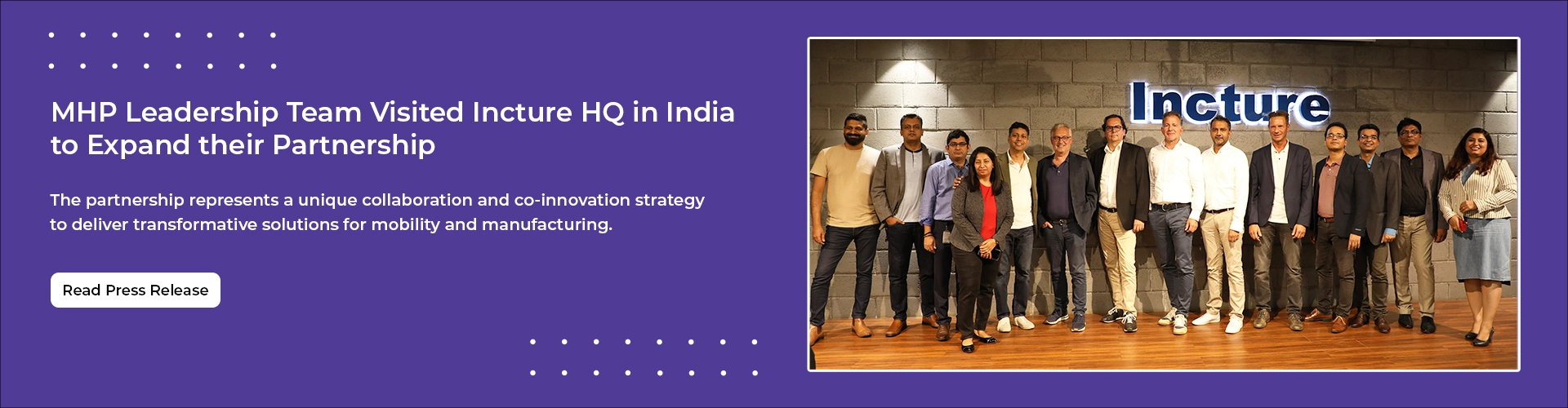 MHP_Banner_v1 - Incture Technologies MHP Leadership Team Visits