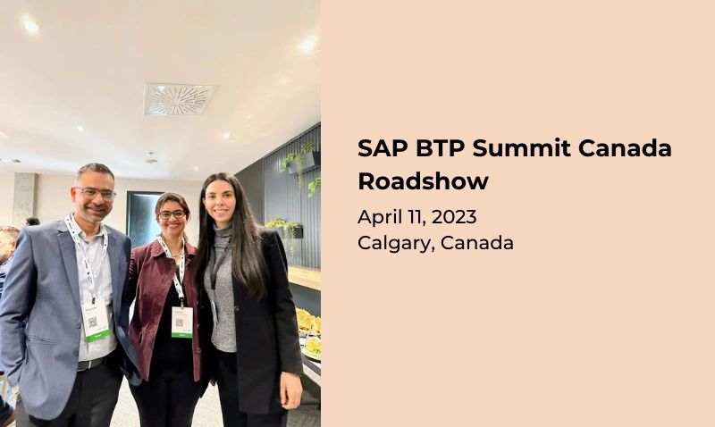SAP BTP Summit Canada Roadshow april 11 2023 Samavesh 2023