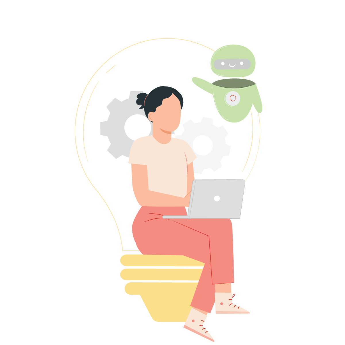 Lady carrying laptop