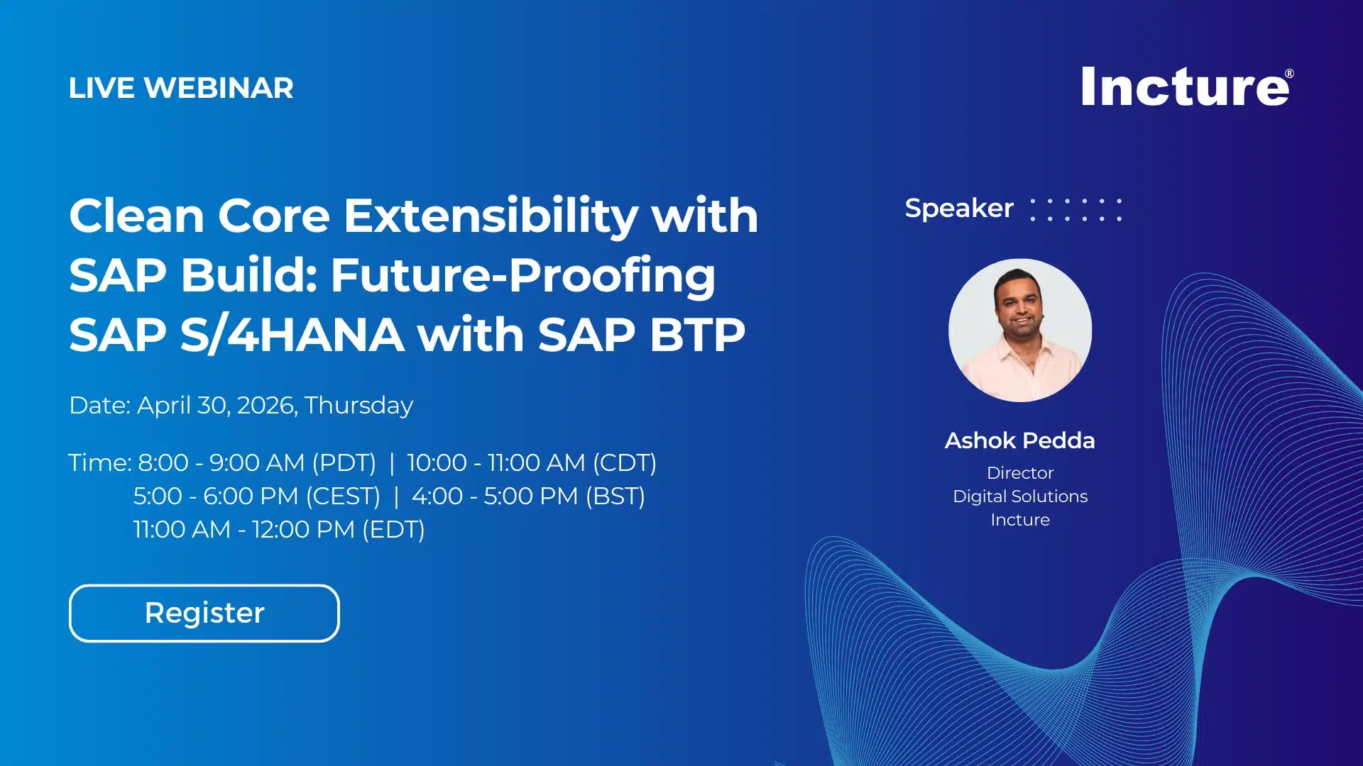 SAP Build Webinar April 30 Email Banner SAP Build Webinar