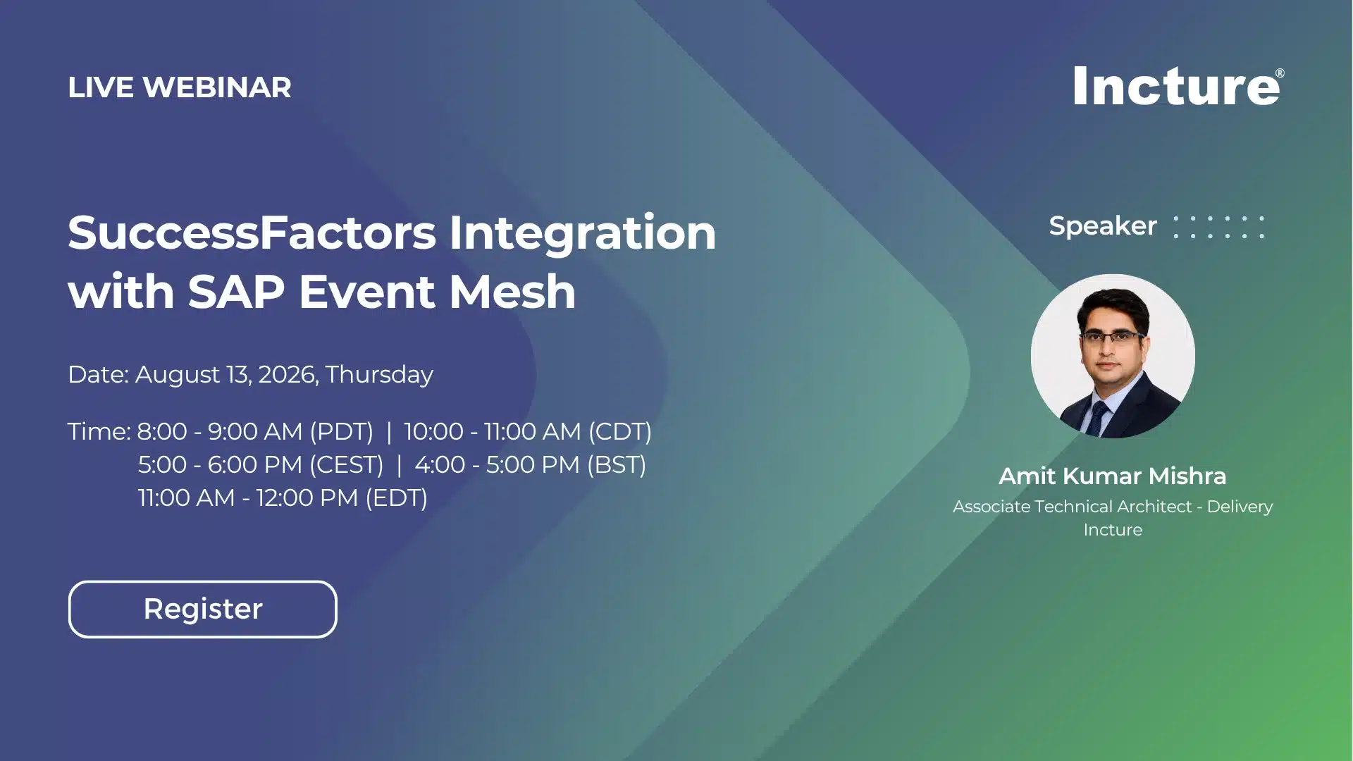 successfactors integration - Incture Technologies success factors webinar